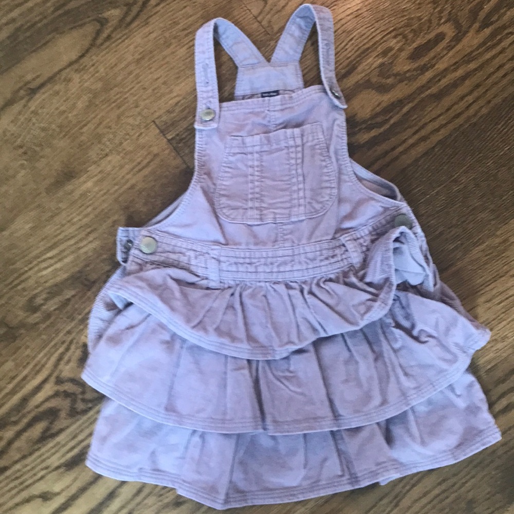 Purple overall dress